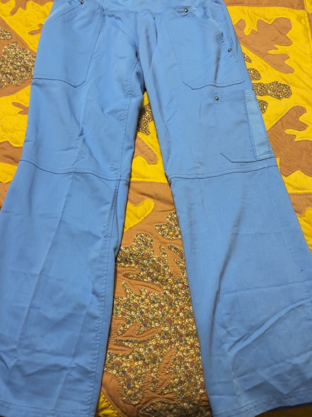 healing hands Light Blue Cargo Scrub Pants